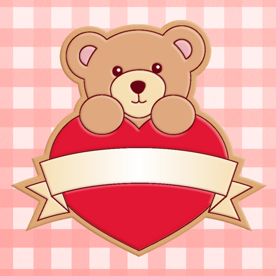 Teddy Bear & Heart Balloon Cookie Cutter Set