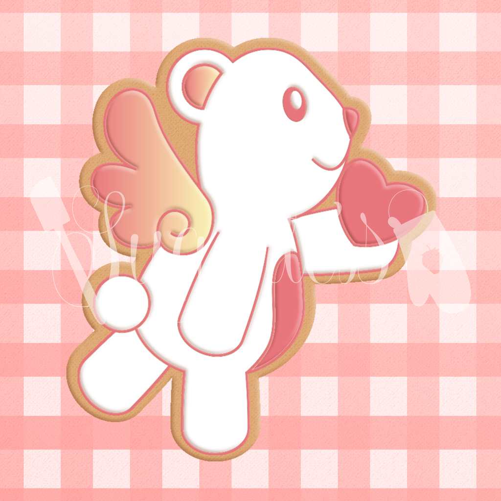 Sugartess cookie cutter in the shape of chibi cupid bear 2.