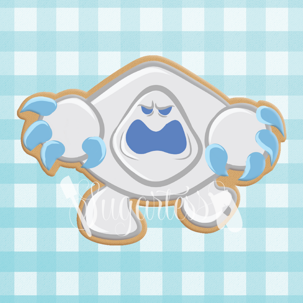 Sugartess custom cookie cutter in shape of chibi winter princess ice monster character.