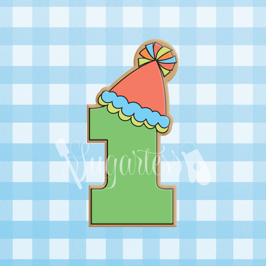 Birthday Number 2 with Party Hat Cookie Cutter Shopify – Sugartess Cutters