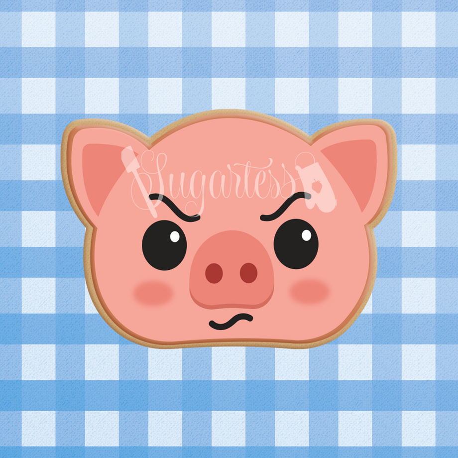 Mini Cartoon Pig Head Cookie Cutter