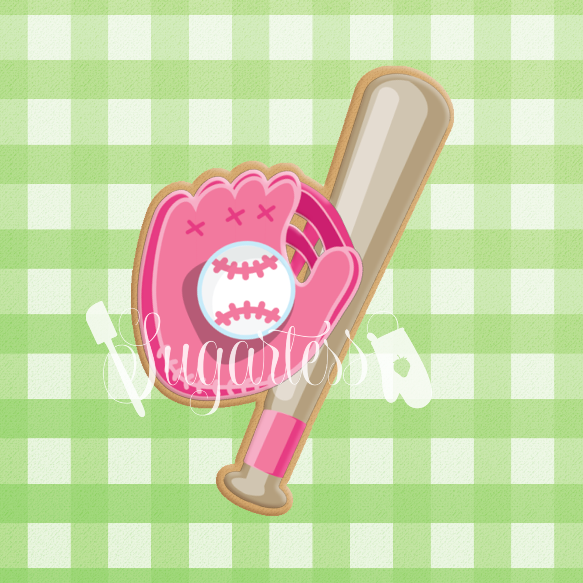 pink softball glove clipart